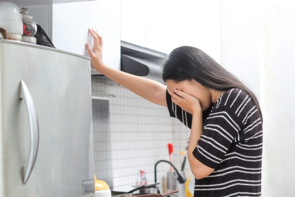 Young Woman Covering Her Face Feeling Anxious And Unhappy Lock Themselves At Home Alone